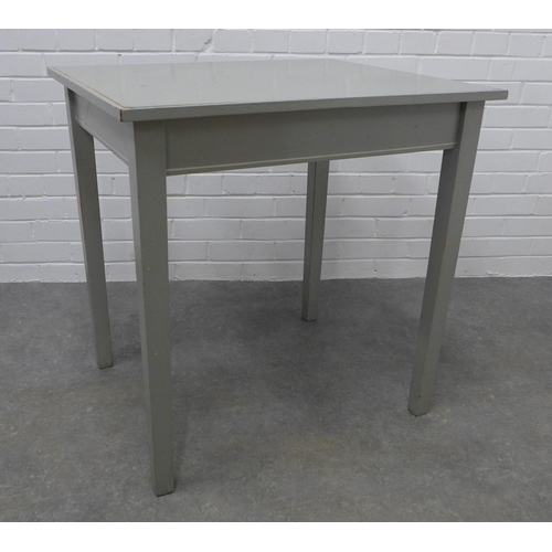 340 - Grey painted table, 78 x 78 x 67cm