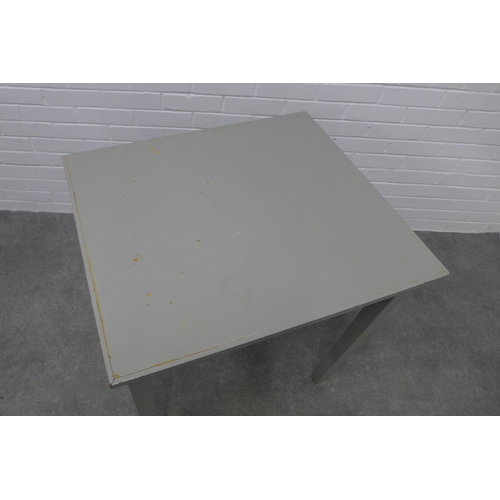 340 - Grey painted table, 78 x 78 x 67cm