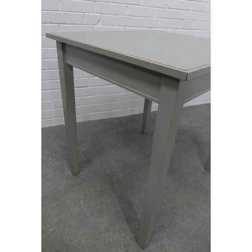 340 - Grey painted table, 78 x 78 x 67cm