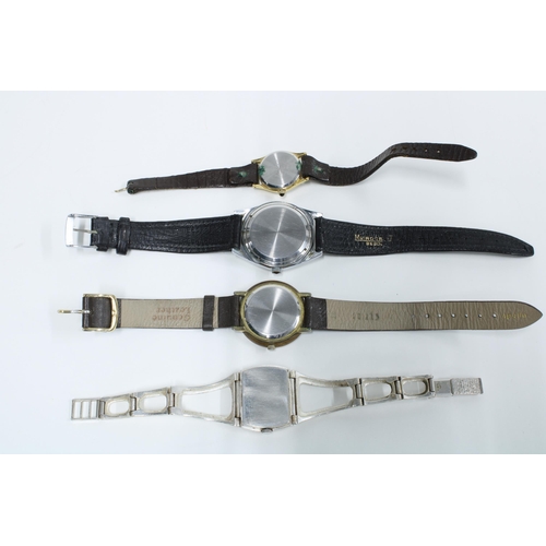 11 - Ladies vintage silver Rotary wristwatch and three other wrist watches (4)