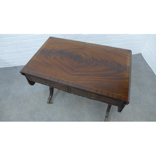 217 - Reproduction sofa table, 77 x 93 x 56cm