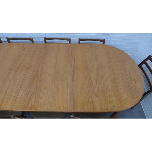 223 - Nils Jonsson extending teak dining table, with stamped marks for Troeds Bra Bohag, 155cm closed, wit... 