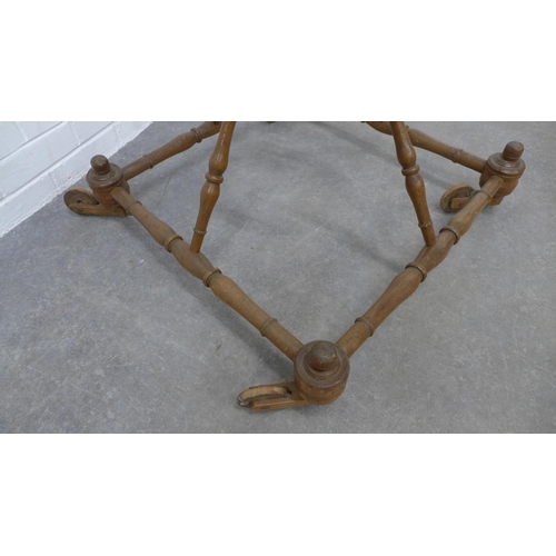 239 - Wooden walker with turned stretchers, 41 x 70cm