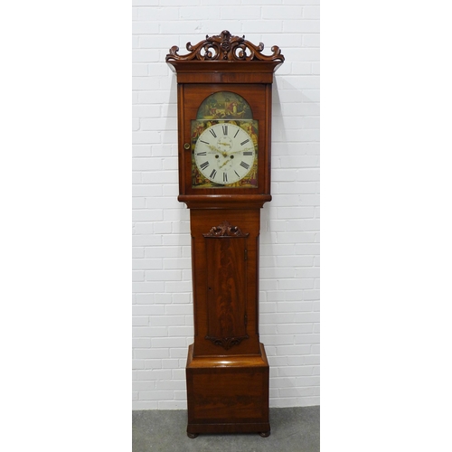 241 - Scottish early 19th century mahogany longcase clock, by John Miller of Kilwinning, Lady of the Lake ... 