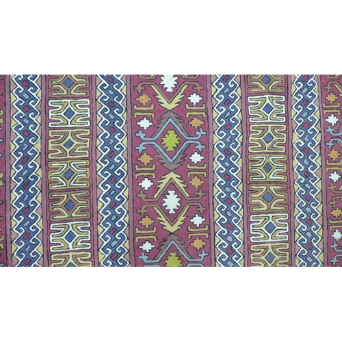 269 - Indian made Kilim rug with blue and red field. 233 x 151cm.