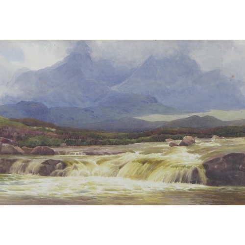 333 - George Drummond Fish (1876-1938), Highland Loch scene, watercolour, signed, framed under glass, 44 x... 