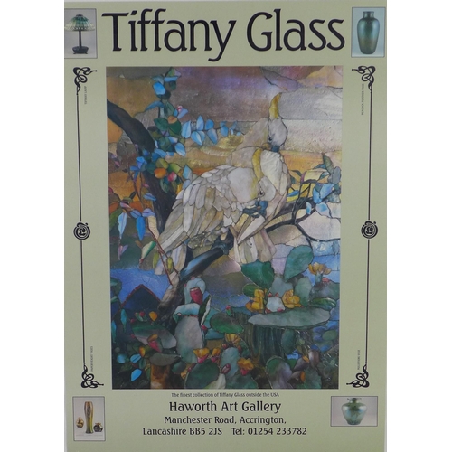 336 - Tifffany Glass poster, 59mx 79cm including frame