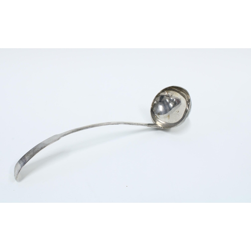 34 - Early 19th century Scottish silver soup ladle, Andrew Wilkie, Edinburgh 1813, 32cm