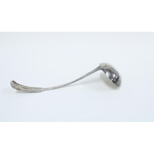 34 - Early 19th century Scottish silver soup ladle, Andrew Wilkie, Edinburgh 1813, 32cm