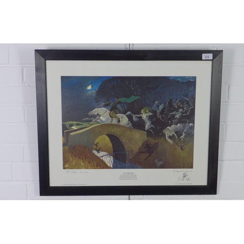 375 - After Alexander Goudie, 'The Chase' a Tam O'Shanter limited edition coloured print, signed and numbe... 