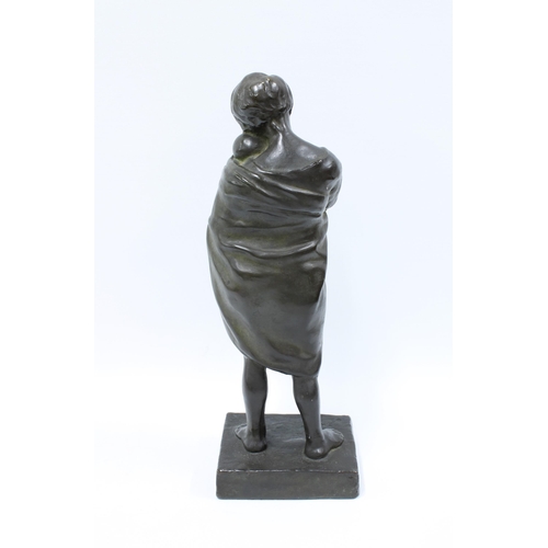 386 - Evelyn Beale 1870 - 1944, Glasgow Girl Sculptor, bronze mother and child group, signed 39cm