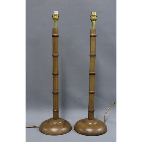 400 - A pair of faux bamboo table lamp bases (2)