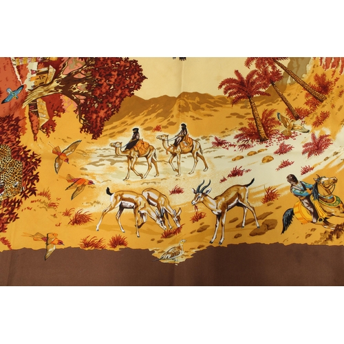 453 - Hermes silk scarf Africa, designed by Robert Dallet, signed, 90 x 90cm