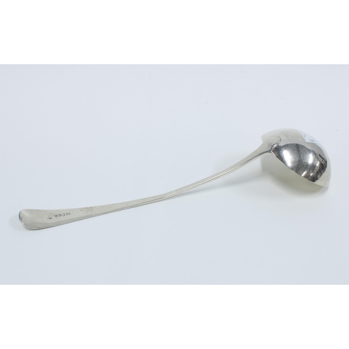 90 - George III silver soup ladle, Old English pattern and bead edged, makers mark WW,  London, 1797,  34... 