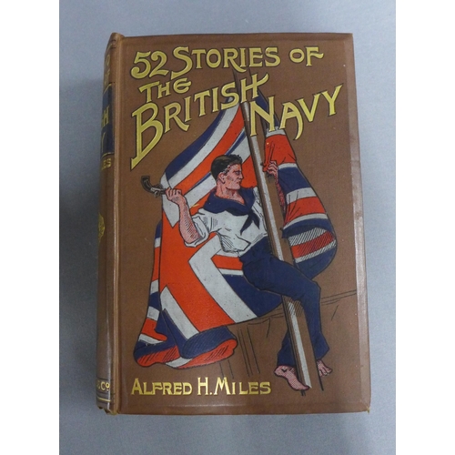 328 - A collection of eight early 20th century hardback Wonder Books and Fifty Two Stories of the British ... 