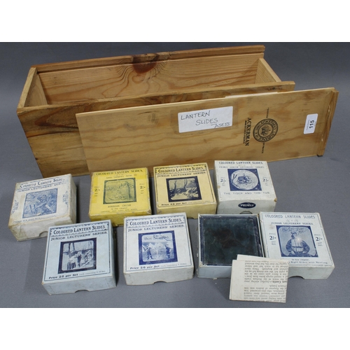 115 - Junior Lecturer Series Lantern Slides, to include Boy Scouts, Our Lifeboat Men and Robinson Crusoe, ... 