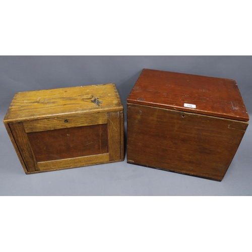 116 - Two miniature chests / collectors cabinets, with long drawers , 30 x 40cm (2)