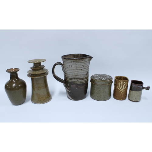 140 - A collection of vintage studio pottery from Angus McLeod & Students exhibition,  (6)