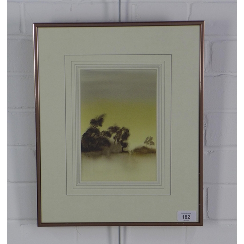 182 - David Oliver Williams, 'The Shepherd's House', watercolour, signed and framed under glass, 15 x 23cm