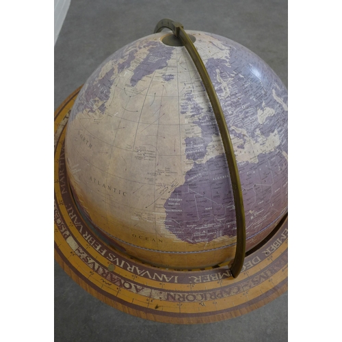 224 - Modern terrestrial globe, floor standing, 90 x 80cm