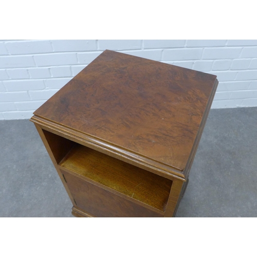 272 - Vintage walnut bedside cabinet with cabriole legs 68 x 37 x 34cm