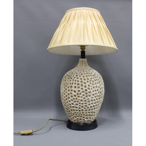 422 - Contemporary table lamp base and shade, 67cm high including shade