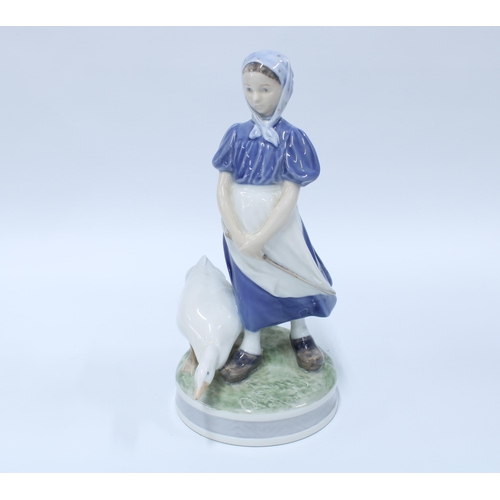 78 - Royal Copenhagen goose girl figure, pattern number 527, 23cm high