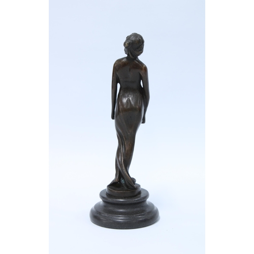 88 - Bronze figure of a female nude, 19cm