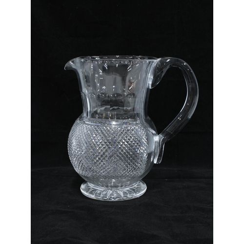 89 - Edinburgh crystal water jug, hobnail cut, 19cm