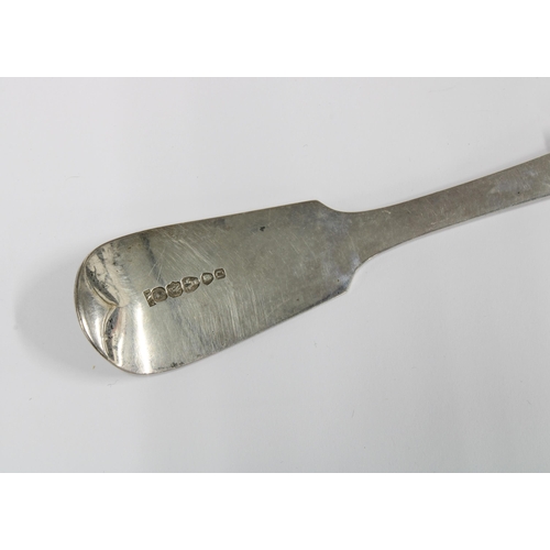 9 - Victorian silver fish slice with foliate pierced blade, John Walton, Newcastle 1853, 30cm