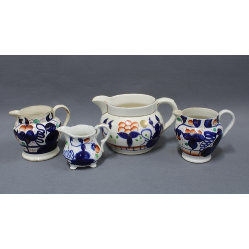 96 - Quantity of 19th century and later gaudy welsh pottery to include jugs, bowls, plates, cups and sauc... 