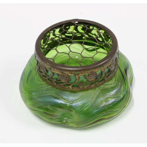 103 - Austrian glass rose bowl, circa early 20th century, 13cm diameter