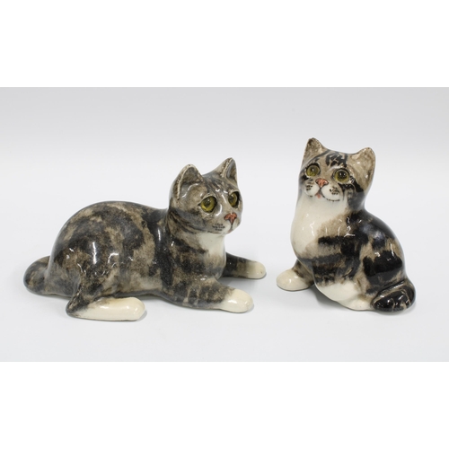 116 - Two Winstanley pottery cats, 20cm long  (2)