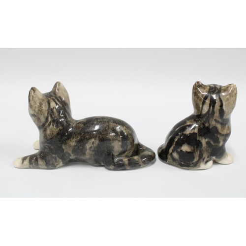 116 - Two Winstanley pottery cats, 20cm long  (2)