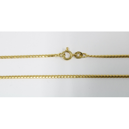 20 - 18ct gold chain necklace, stamped 750, approx 7.3g