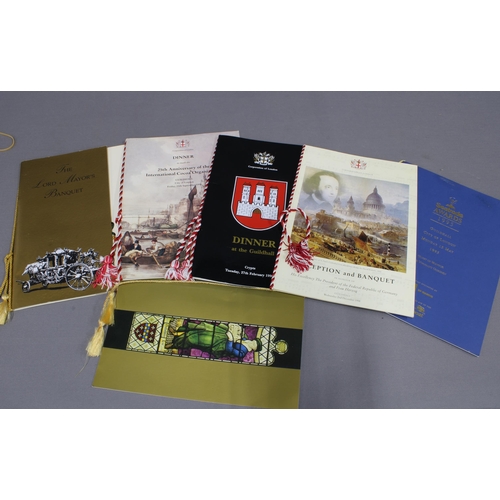 320 - A collection of Guildhall Menus, events to include The Lord Mayor's Banquet 16th November 1992, a Ba... 