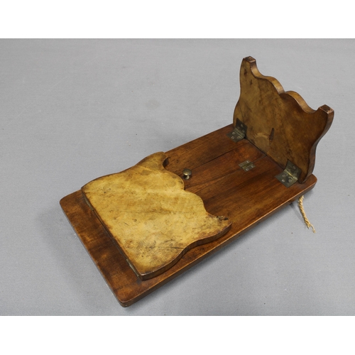 357 - Victorian mahogany and beadwork tray with glazed top, 57cm long together with a miniature Victorian ... 