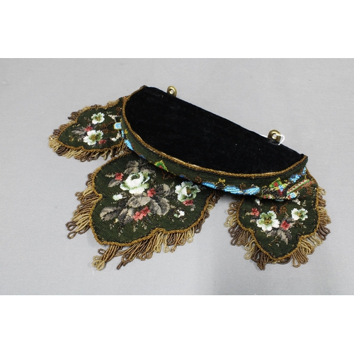 426 - Beadwork wall hanging shelf / bracket. 45 x 20cm.