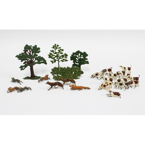 454 - Large collection of Britains and other make lead animals and accessories, early 20th century  to inc... 