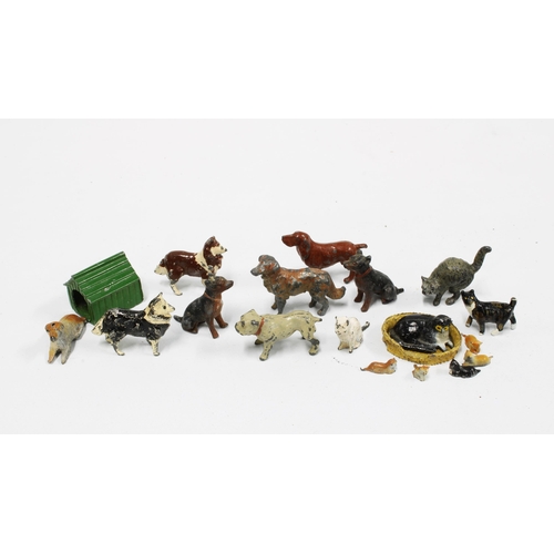 454 - Large collection of Britains and other make lead animals and accessories, early 20th century  to inc... 