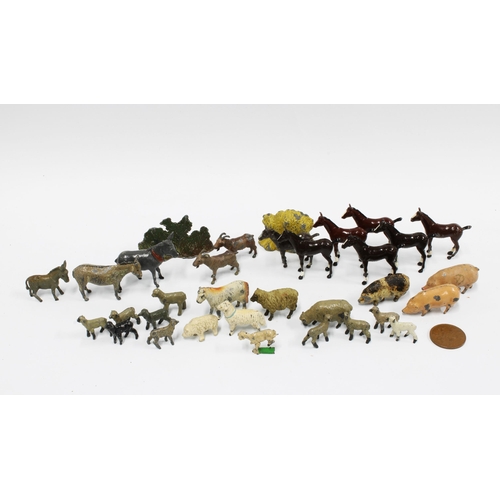 454 - Large collection of Britains and other make lead animals and accessories, early 20th century  to inc... 