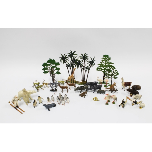 454 - Large collection of Britains and other make lead animals and accessories, early 20th century  to inc... 