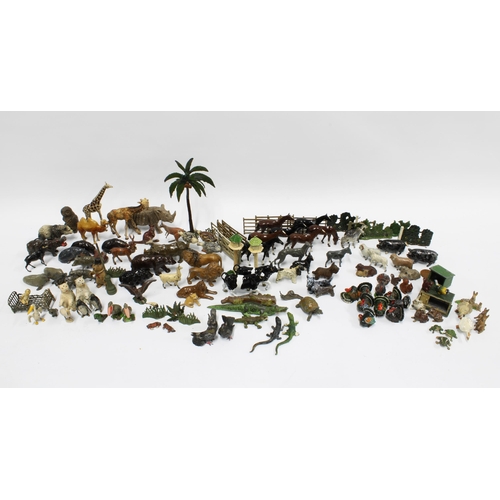 455 - Large collection of Britains and other make lead animals and accessories, early 20th century  to inc... 