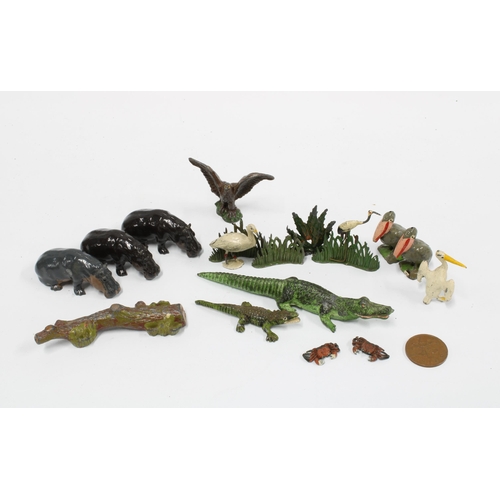 455 - Large collection of Britains and other make lead animals and accessories, early 20th century  to inc... 