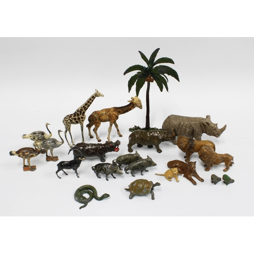 455 - Large collection of Britains and other make lead animals and accessories, early 20th century  to inc... 