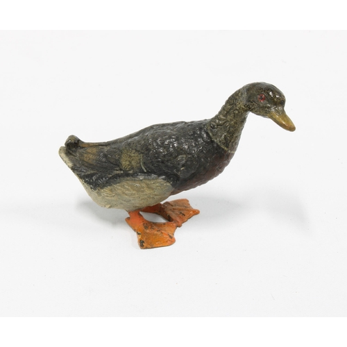 457 - Cold painted bronze duck, 5cm