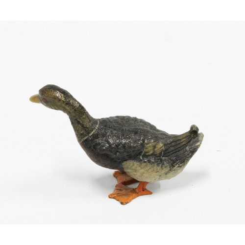 457 - Cold painted bronze duck, 5cm