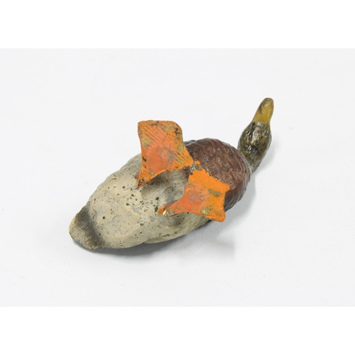 457 - Cold painted bronze duck, 5cm