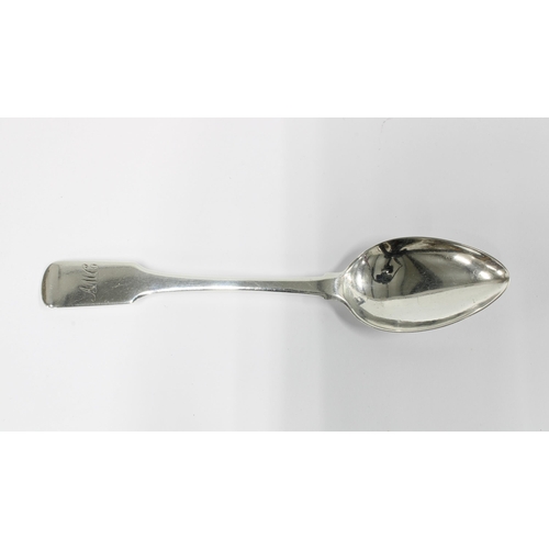 66 - Rare Scottish provincial silver teaspoon, fiddle pattern, by Robert Robertson of Cupar, c1825, marke... 