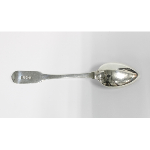 66 - Rare Scottish provincial silver teaspoon, fiddle pattern, by Robert Robertson of Cupar, c1825, marke... 